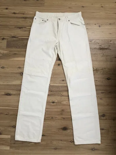 Pre-owned Helmut Lang White Corduroy Pants