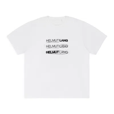 Helmut Lang White Logo Printed T-shirt