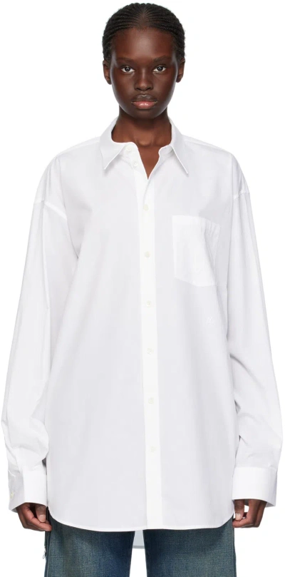 Helmut Lang White Oversized Shirt In 100 White