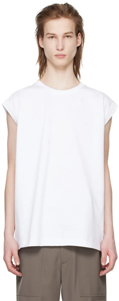 Helmut Lang White Printed Tank Top In White - 100