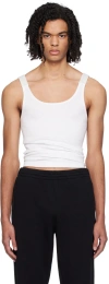 Helmut Lang White Seatbelt Tank Top In Optic White