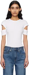 Helmut Lang White Slim Logo T-shirt In Optic White - C7j