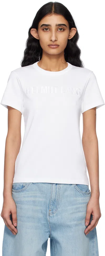 HELMUT LANG WHITE SLIM LOGO T-SHIRT
