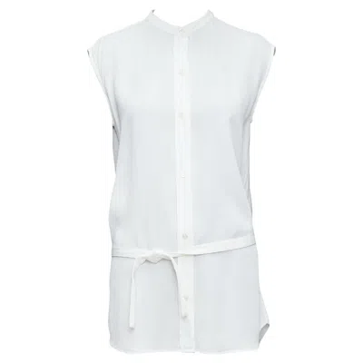 Pre-owned Helmut Lang White Tie Front Deconstructed Backless Vest Top S