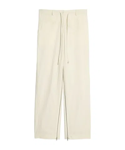 Helmut Lang Wide-leg Casual Pants In White
