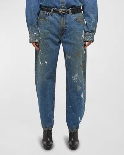 Helmut Lang Wide-leg Jeans In Mid Indigo Painter