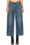 Helmut Lang Cropped Wide Leg In Mid Indigo Painter
