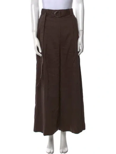 Pre-owned Helmut Lang Wide Leg Pants In Brown
