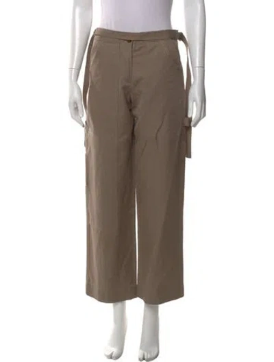 Pre-owned Helmut Lang Wide Leg Pants In Brown