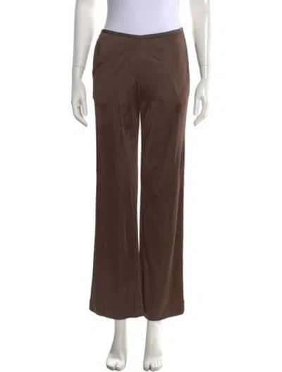 Pre-owned Helmut Lang Wide Leg Pants In Brown