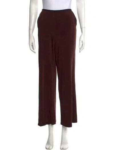 Pre-owned Helmut Lang Wide Leg Pants In Brown
