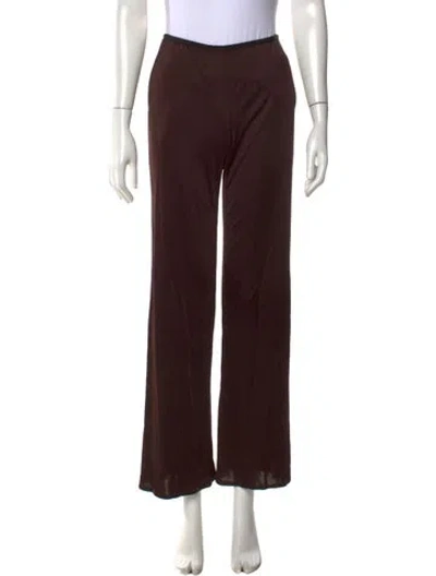 Pre-owned Helmut Lang Wide Leg Pants In Brown