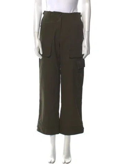 Pre-owned Helmut Lang Wide Leg Pants In Green