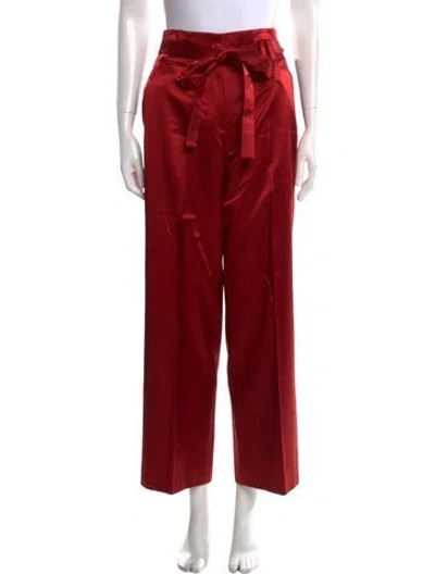 Pre-owned Helmut Lang Wide Leg Pants In Red