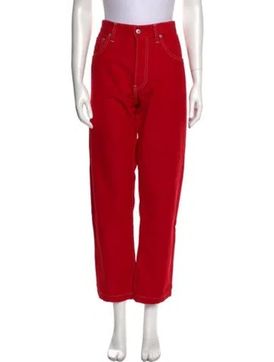 Pre-owned Helmut Lang Wide Leg Pants In Red