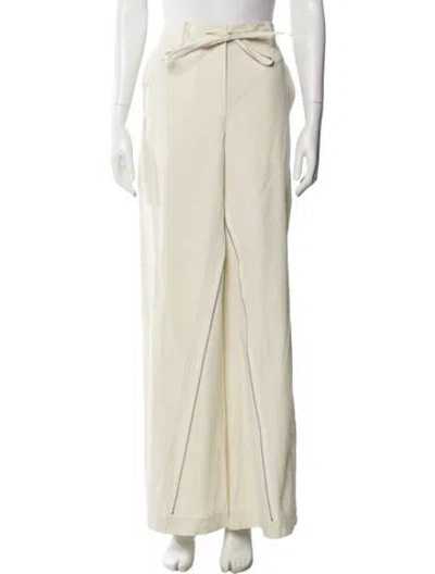 Pre-owned Helmut Lang Wide Leg Pants In White