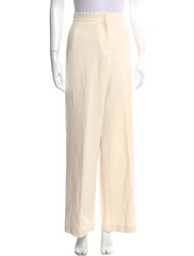 Pre-owned Helmut Lang Wide Leg Pants In White