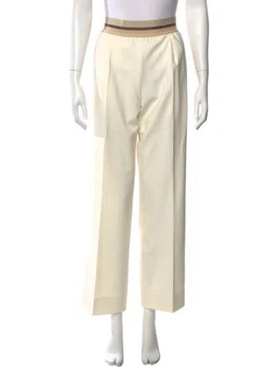 Pre-owned Helmut Lang Wide Leg Pants In White