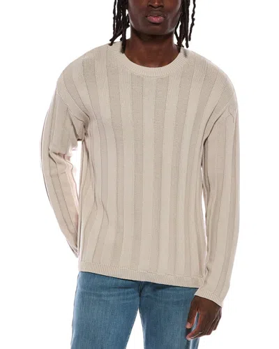 Helmut Lang Wide Rib Crewneck Sweater In Neutral