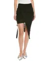 Helmut Lang Wind Asymmetrical Skirt In Green