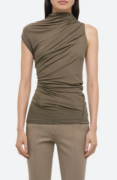 Helmut Lang Sleeveless Wind Top In Olive