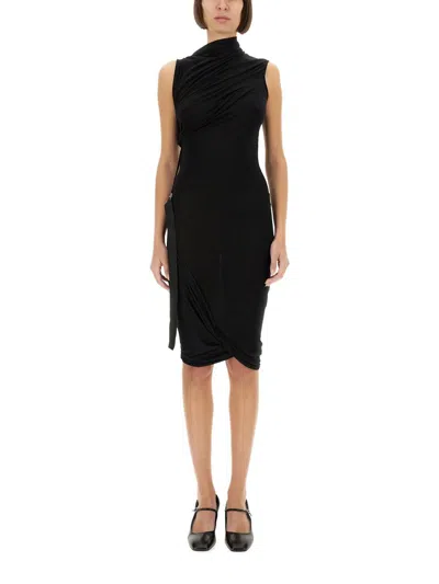 Helmut Lang "wind" Dress In Black