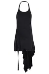 Helmut Lang Wind Lyocell Blend Mini Halter Dress In Black