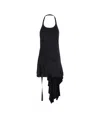 Helmut Lang Wind Lyocell Blend Mini Halter Dress In Black