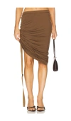 Helmut Lang Wind Mini Skirt In Brown