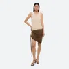 Helmut Lang Wind Mini Skirt In Cocoa