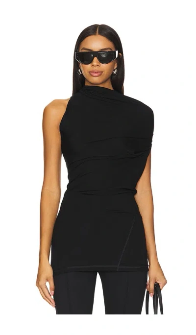 Helmut Lang Sleeveless Wind Top In Black