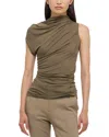 Helmut Lang Sleeveless Wind Top In Green