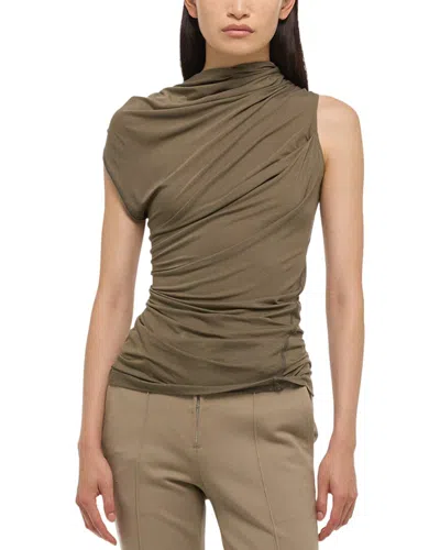 Helmut Lang Sleeveless Wind Top In Olive