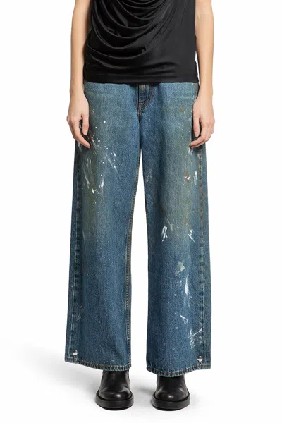 Helmut Lang Woman Blue Jeans