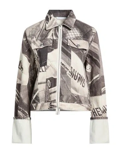 Helmut Lang Woman Denim Outerwear Grey Size S Cotton In Gray