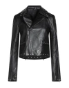 Helmut Lang Woman Jacket Black Size M Lambskin In Black