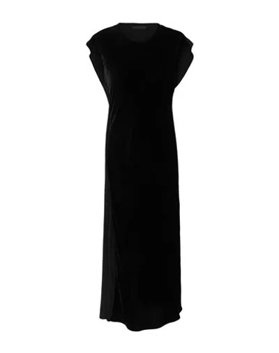 Helmut Lang Woman Midi Dress Black Size 6 Viscose, Silk