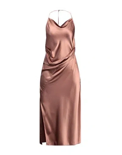 Helmut Lang Woman Midi Dress Antique Rose Size 4 Silk, Elastane In Pink