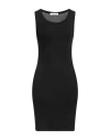 Helmut Lang Woman Mini Dress Black Size L Pima Cotton, Modal In Black