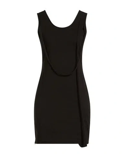 Helmut Lang Woman Mini Dress Black Size L Supima, Elastane