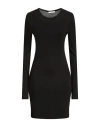 Helmut Lang Woman Mini Dress Black Size S Pima Cotton, Modal In Black