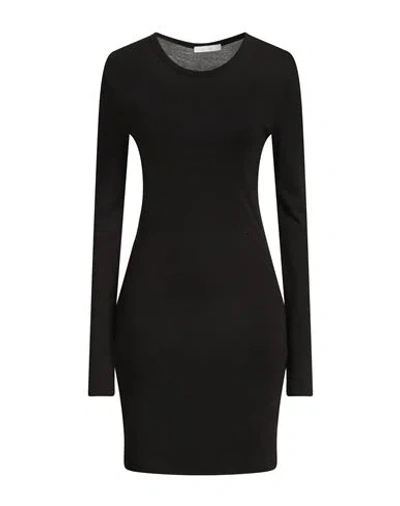 Helmut Lang Woman Mini Dress Black Size S Pima Cotton, Modal