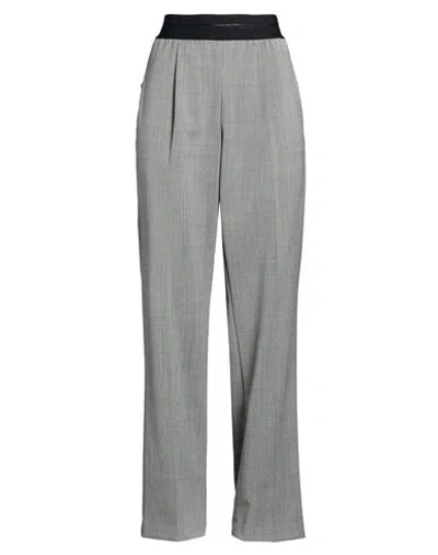 Helmut Lang Woman Pants Grey Size 10 Wool, Polyester, Elastane In Gray