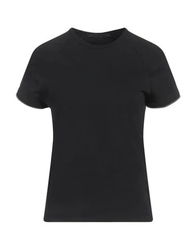 Helmut Lang Woman T-shirt Black Size L Cotton
