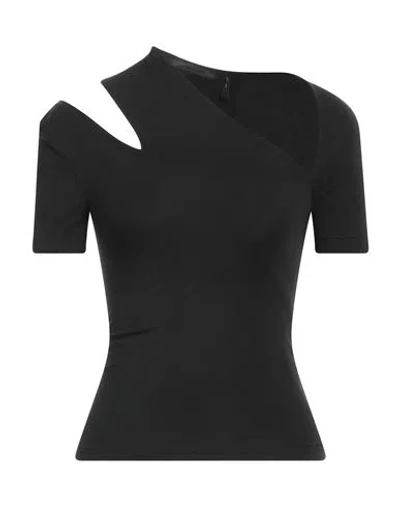 Helmut Lang Woman T-shirt Black Size Xxs Cotton, Modal, Elastane