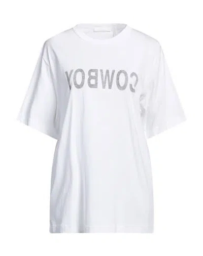 Helmut Lang Woman T-shirt White Size M Cotton