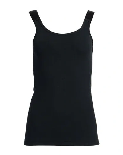 Helmut Lang Woman Tank Top Black Size L Modal, Elastane
