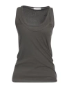Helmut Lang Woman Tank Top Dark Green Size M Lyocell
