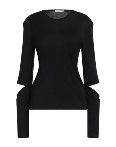 Helmut Lang Woman Top Black Size S Lyocell, Polyester, Polyethylene
