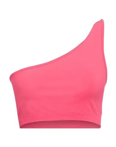 Helmut Lang Woman Top Coral Size M/l Nylon, Elastane In Red